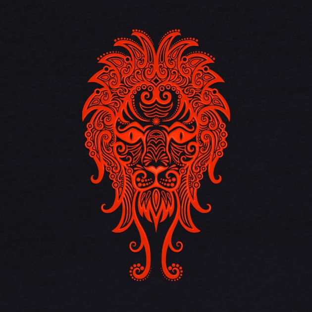 Red Leo Zodiac Sign by jeffbartels